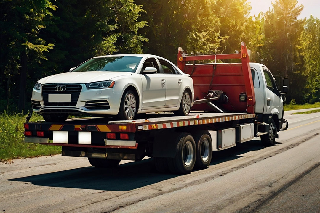 a-car-being-transported-on-a-flatbed-sea-point-towing